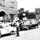 Black demonstrators protest hiring practices at a $13 million federal housing project in East St. Louis, Illinois, Aug. 8, 1960.